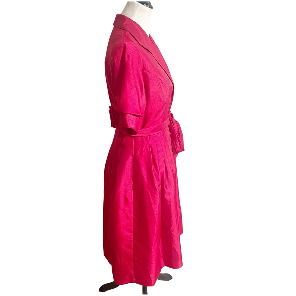 Alfani Retro Style Women’s Cocktail Party Dress Size 10 Shimmer Red Tie Waist - Picture 3 of 14